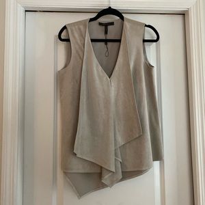 Bcbg suede gray top!